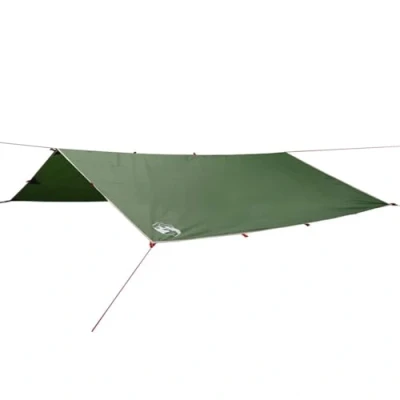 Image of vidaXL Waterproof Camping Tarp 360x294 cm Versatile Shelter/Ground Sheet, Wind Resistant, Portable Design, Large Coverage