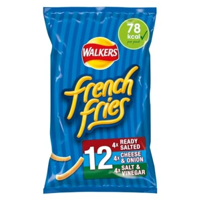 Image of Walkers French Fries Variety Multipack Snacks, 12x18 g