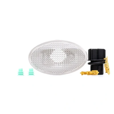 Image of 1688200121, 6398200021, A1688200121, A6398200021 Turn Signal TYC 18 5511 05 2 white both sides, lateral installation with bulb holder