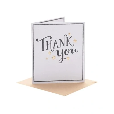 Image of Gold Stars Thank You Card