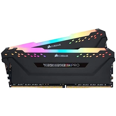 Image of Corsair VENGEANCE RGB PRO DDR4 RAM 16GB (2x8GB) 3200MHz CL16 Intel XMP 2.0 iCUE Compatible Computer Memory Black (CMW16GX4M2C3200C16)