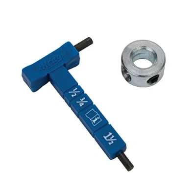 Image of Kreg Easy Set Stop Collar &amp; Material Thickness Gauge/Hex Wrench Kit