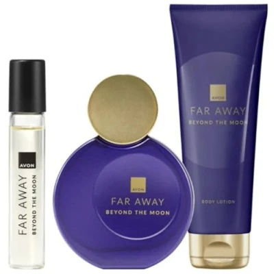 Image of Far Away Beyond The Moon Gift Set, includes Eau de Parfum 50ml, Body Lotion 125ml and Purse Spray 10ml