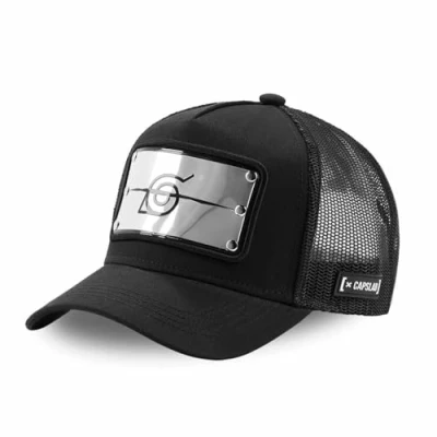 Image of Capslab Gekijo Ban Naruto Shippuden Black Trucker Cap One Size