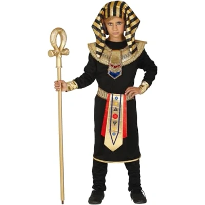 Image of FIESTAS GUIRCA Egyptian Fancy Dress Kids Pharaoh Boy Costume Age 5 6 Years