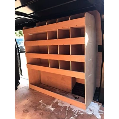 Image of Fully Assembled Van Shelving Racking to fit Citroen Dispatch L3 LWB Plywood System Tool Storage Unit UK