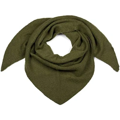 Image of styleBREAKER Women XXL knit triangle scarf plain slightly mottled, scarf, winter warm soft, 01017128, Colour:Claret Red