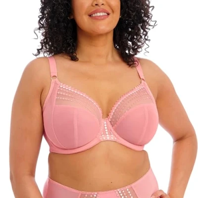 Image of Elomi Women&#039;s Matilda Unlined Underwire Plunge Bra, Rose, 32HH US