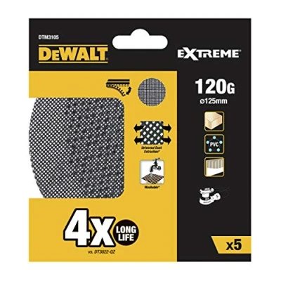 Image of DEWALT DEWDTM3105QZ DTM3105 Mesh Sanding Discs 125mm 120G (Pack of 5)