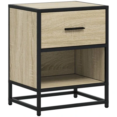 Image of vidaXL Bedside Cabinet Sonoma Oak 40x31x50 cm Engineered Wood