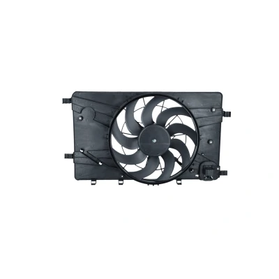 Image of 1314021, 13360890 Cooling fan NRF 47757 398mm 12V 400W with radiator shroud VAUXHALL: Astra Mk6, Insignia Mk1 Limousine,