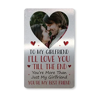 Image of Red Ocean Anniversary Valentines Birthday Gift for Girlfriend Personalised Wallet Insert Her Keepsake