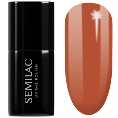 Image of SEMILAC 417 Safari Sunset Nail UV Gel Polish Long Lasting and Easy to Apply Soak off UV/Led Perfect for Home Professional Manicure Pedicure 7 ml