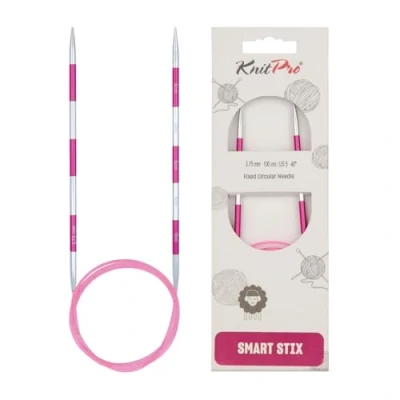 Image of KnitPro SmartStix Circular Needle 100cm 3.75mm 3pcs, Pink