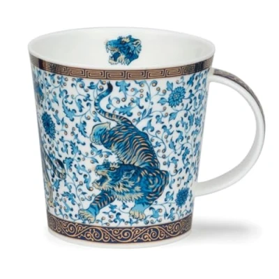 Image of Dunoon Caingorm Fine Bone China Mug Blue Ming (Blue and White Tiger)