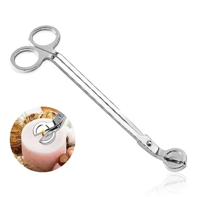Image of Candle Wick Trimmer Stainless Cutter Clipper Scissor Oil Lamp Accessories Trimmer(Silver)
