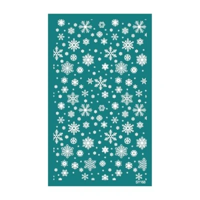 Image of Fcnjsao Reusable Christmas Theme Silk Screen Transfers Snowflake Earrings Stencils For T Shirt Window Decoration
