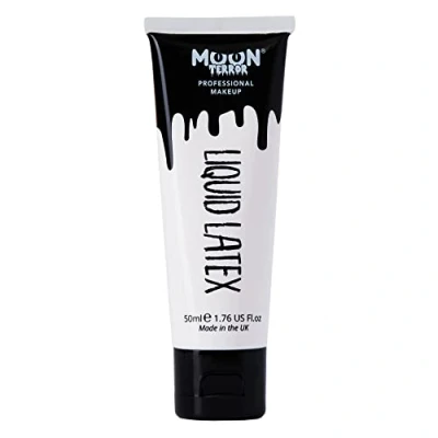 Image of Pro FX Liquid Latex by Moon Terror 50ml SFX Make up for Halloween, works with Fake Blood &amp; Face Paint Special Effects