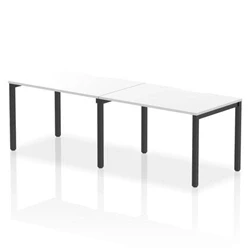 Image of Evolve Plus 1200mm Single Row 2 Person Bench Desk White/Black