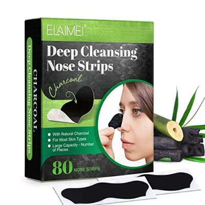 Image of Blackhead Remover Strips For Women and Men,Remover Pore Strip (80pcs),Deep Cleansing Nose Strips,Removes Blackheads,Tightens Pores