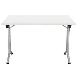 Image of Allegro Folding Table 1200x800 Silver Frame White top Ref OUFT1280SVWH
