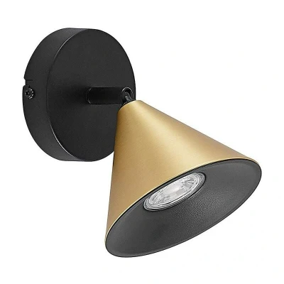 Image of Lucande Kartio ceiling lamp, 1 bulb tiltable brass