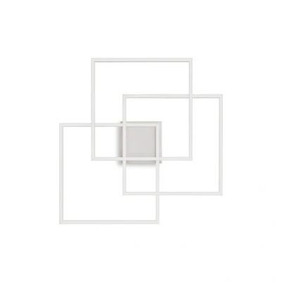 Image of Frame Square Integrated LED Semi Flush Ceiling Light White 2700K