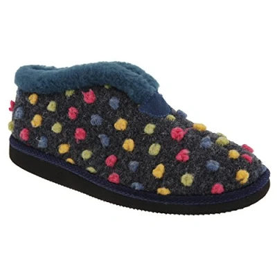 Image of Sleepers Womens/Ladies Tilly Lightweight Thermal Lined Bootee Slippers (6 UK) (Blue/Multi)