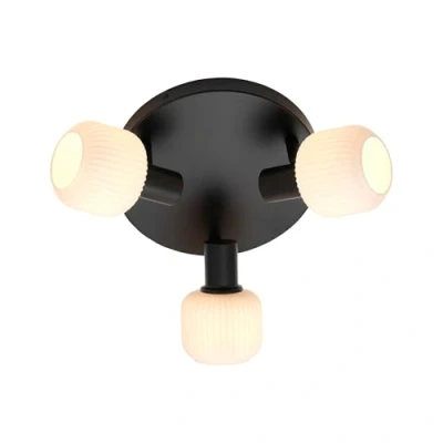 Image of Nordlux Milford Mini 3 Rondel Ceiling Light Black Indoor E14 Homeware Lighting Décor 220 240V IP20 Class 2 (Double Isolated)