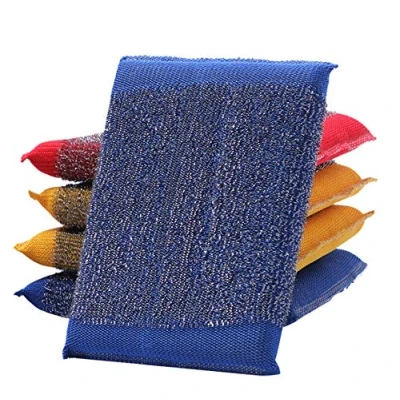 Image of Steel Scrub Sponge Dish Wash Multi Use Heavy Duty for Dishwashing Long Lasting Kitchen Hard Surface Tools