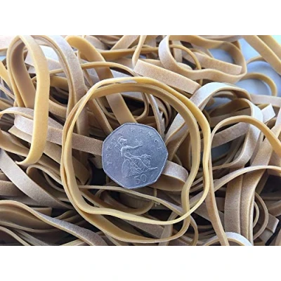 Image of 300 x Thick 3.5&quot; First Steps ® Rubber Elastic Bands No.64 89mm 6mm 40 Grams Heavy Duty