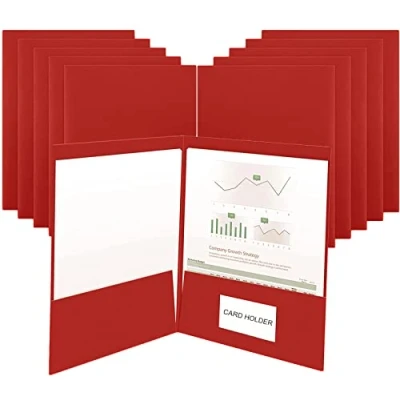 Image of 10pcs Easy Access A4 Paper File Folder with 2 Pockets Project Pocket Folders Report Presentation Card Holder Document Portfolios Jackets Paperwork