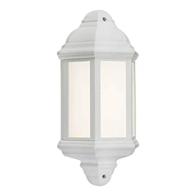 Image of KnightsBridge 230V IP54 LED Half Wall Lantern White