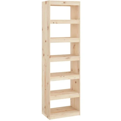 Image of vidaXL Book Cabinet/Room Divider 60x30x199.5 cm Solid Wood Pine