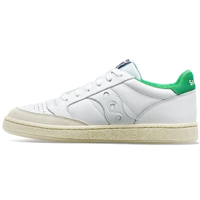 Image of Saucony Unisex Jazz Court Sneaker Trainer Shoe, White Green, 6
