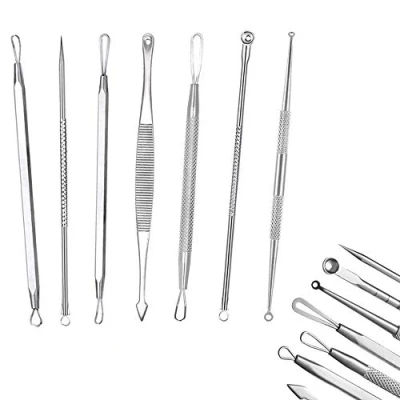 Image of 7 Pcs Blackhead Remover Tool Kit, Stainless Steel Acne Needle Set Beauty Needles for Pimple,Blemish,Whitehead Popping,Zit Removing Skin Care