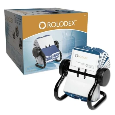 Image of Rolodex Rotary Business card File Black Small