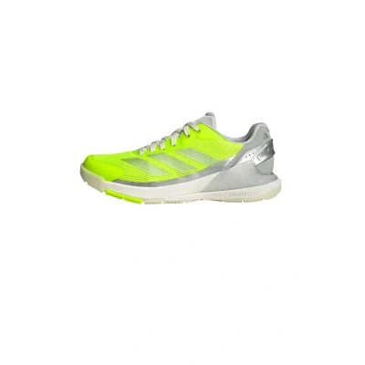 Image of adidas Women&#039;s Crazyquick Lightstrike Padel Shoes, Lucid Lemon/Silver Metallic/Wonder Silver, 4 UK