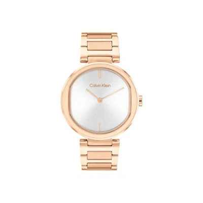 Image of Calvin Klein Analogue Quartz Watch for Women with Rose Gold Colored Stainless Steel Bracelet 25200253