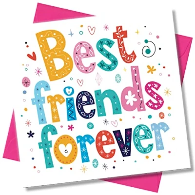 Image of Punkcards Best Friend Birthday Card &#039;Best Friends Forever&#039; Female Special