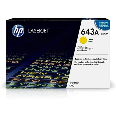 Image of HP Q5952A 643A Original LaserJet Toner Cartridge, Yellow, Single Pack