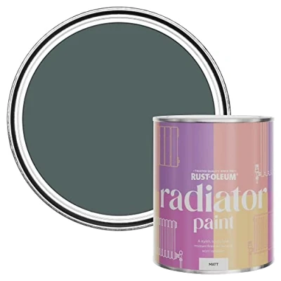 Image of Rust Oleum Green Heat Resistant Radiator Paint in Matt Finish Serenity 750ml (SHDRCT1189)
