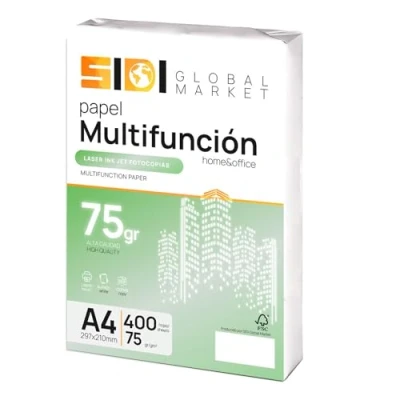 Image of A4 Paper, 75 g Sheets, Printer Pack of Sheets for School, Work or Personal Use, Photocopier and Multipurpose Extra White SIDI (400h, g)