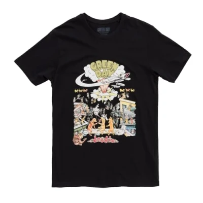 Image of Rock Off Green Day Dookie 1994 Tour Black T Shirt
