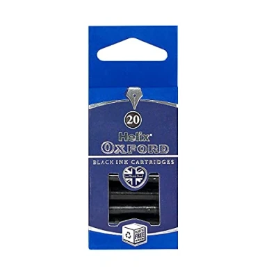 Image of Oxford 219821 Helix Ink Cartridges Black (Pack of 20)