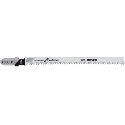 Image of Bosch 2609256A08 BIM T 308 BOF Jig Saw Blade for Curved Cuts Without Splintering Depth 5 50 mm Length 117
