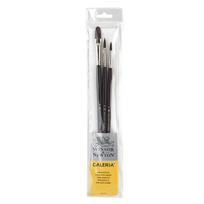 Image of Winsor &amp; Newton &quot;Galeria Brush Long Handle (Pack of 3)