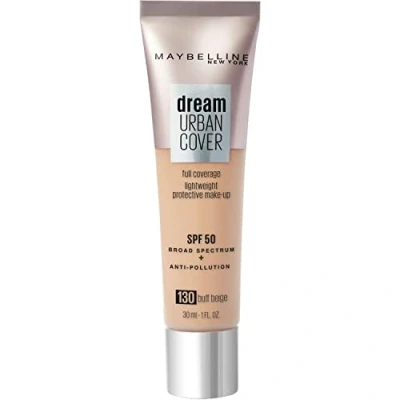 Image of Maybelline Make Up Dream Urban Cover All In One Protective Makeup, 130 Buff Beige
