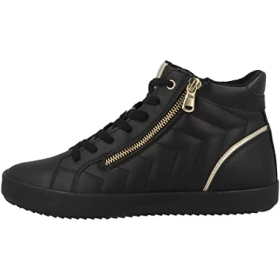 Image of Geox Womens D Blomiee Sneakers, Black, 4 UK