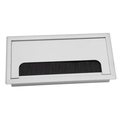 Image of Square PC Computer Desk Grommet, Nails, Screws &amp; Fasteners Grommets Table Cable Tidy Wire Hole Cover Outlet (160 * 80 25mm/6.3 3.1 1in)